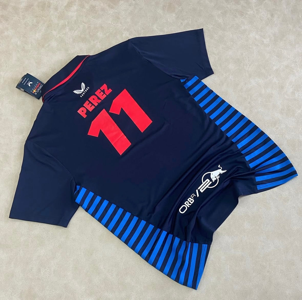 Men’s Castore Sergio Perez Navy Red Bull Racing 2024 Team Polo