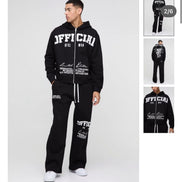 Oversize Straight Tracksuit With Official Print