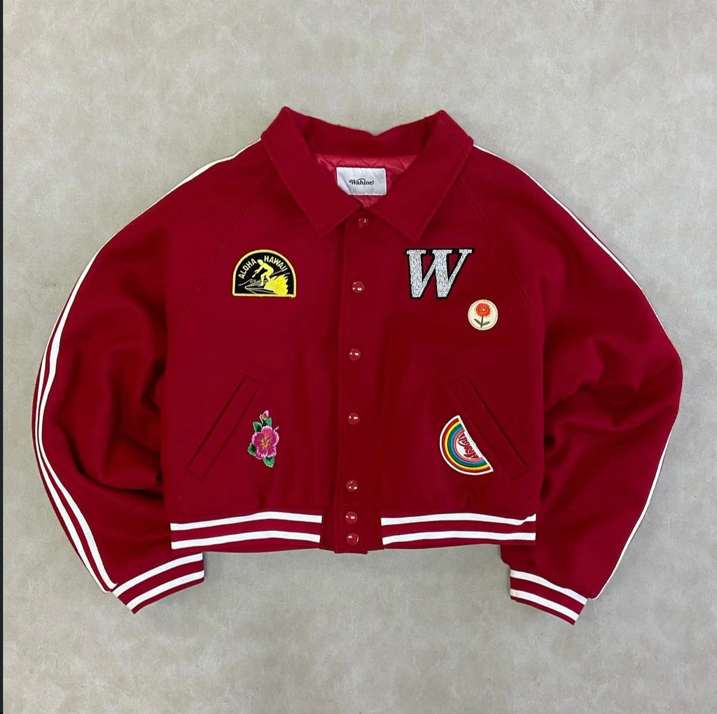 Waine Varsity Boxy Unisex Jacket