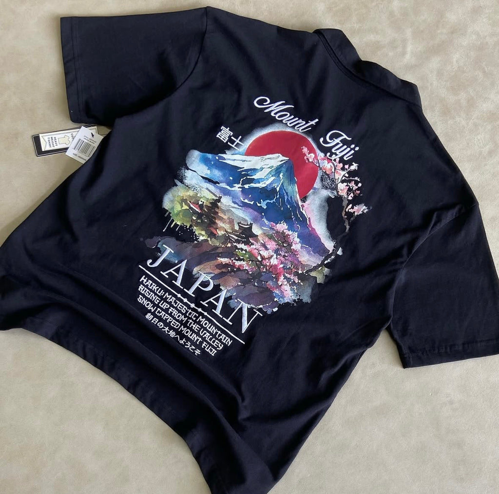 _Mount Fuji Johnny Collar Polo Shirt -
Black/Matched