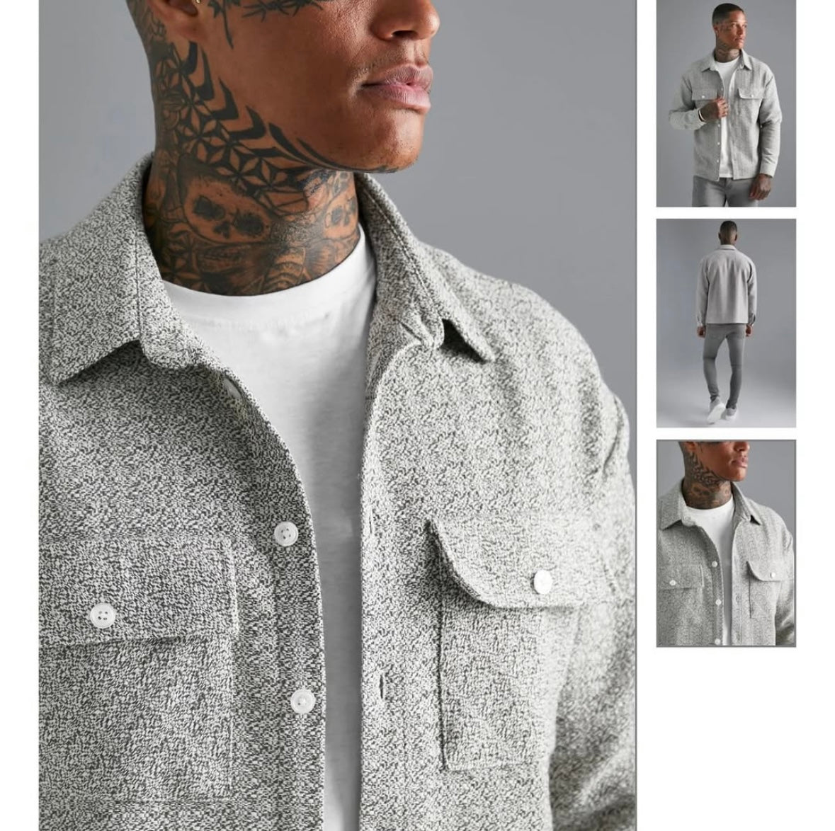 Boxy Boucle Heavyweight Overshirt
