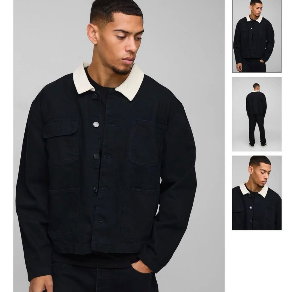 Regular Cord Collar Jean Jacket