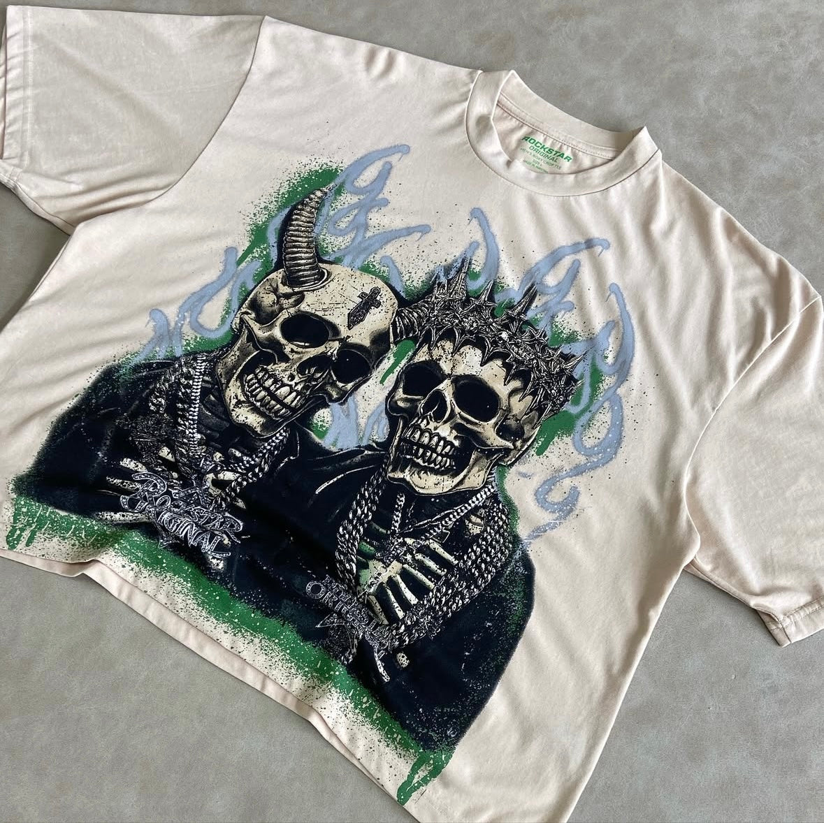 Kingston Beige/ Black Boxy Crop T-Shirt