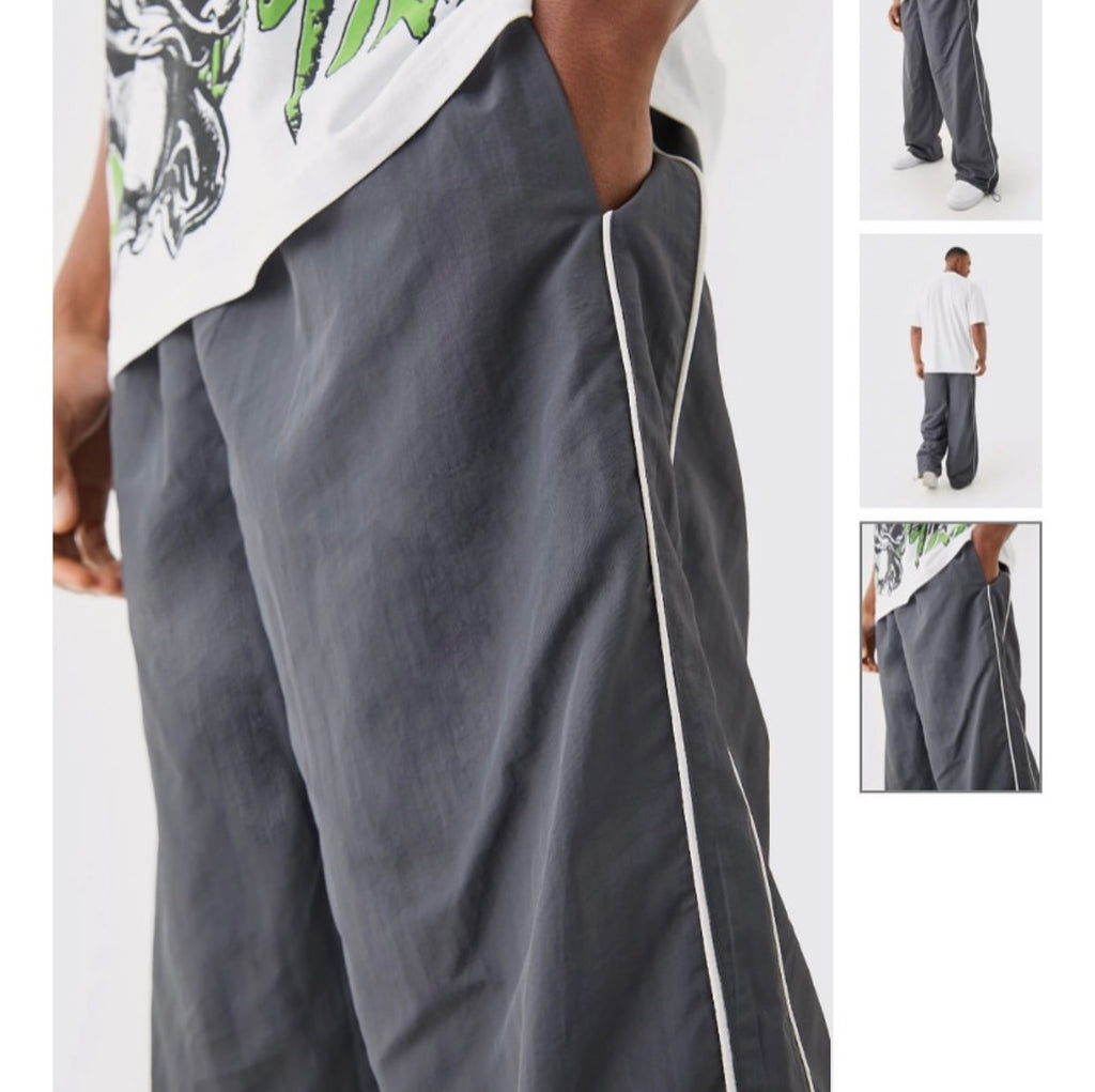 Elasticated Waist Side Stripe Parachute
Pants