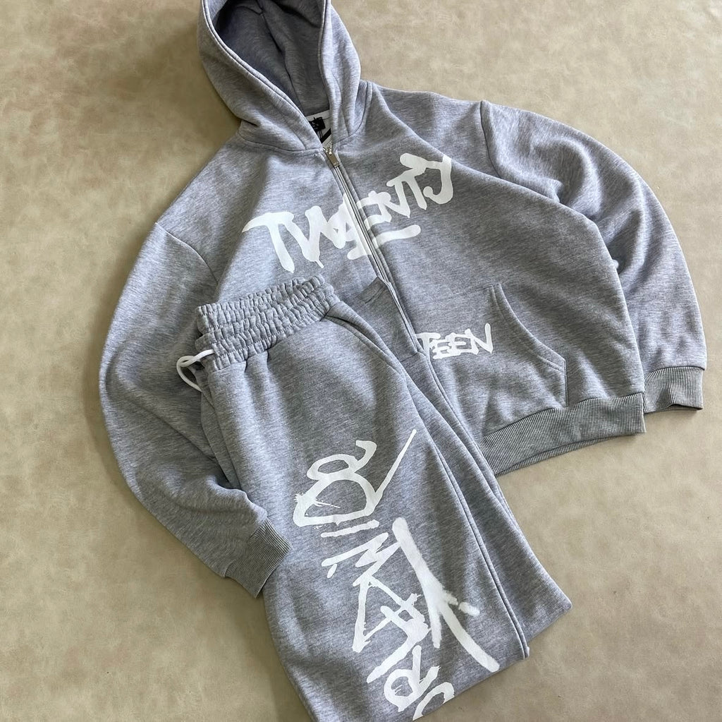 Straight-Leg Tracksuit With Hood