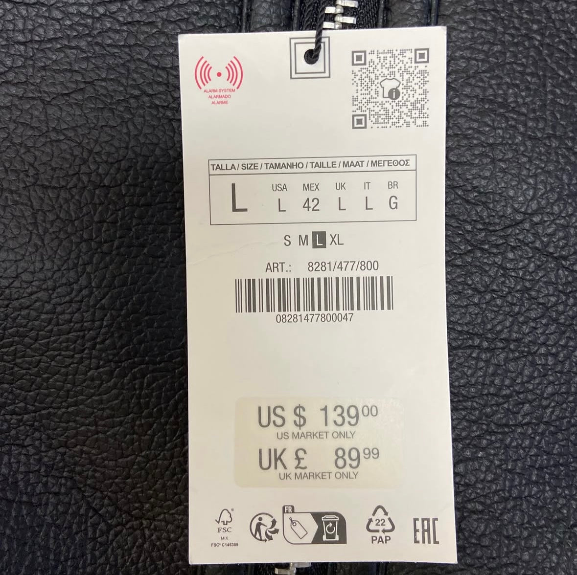 DOUBLE-SIDED LEATHER-LIKE JACKET