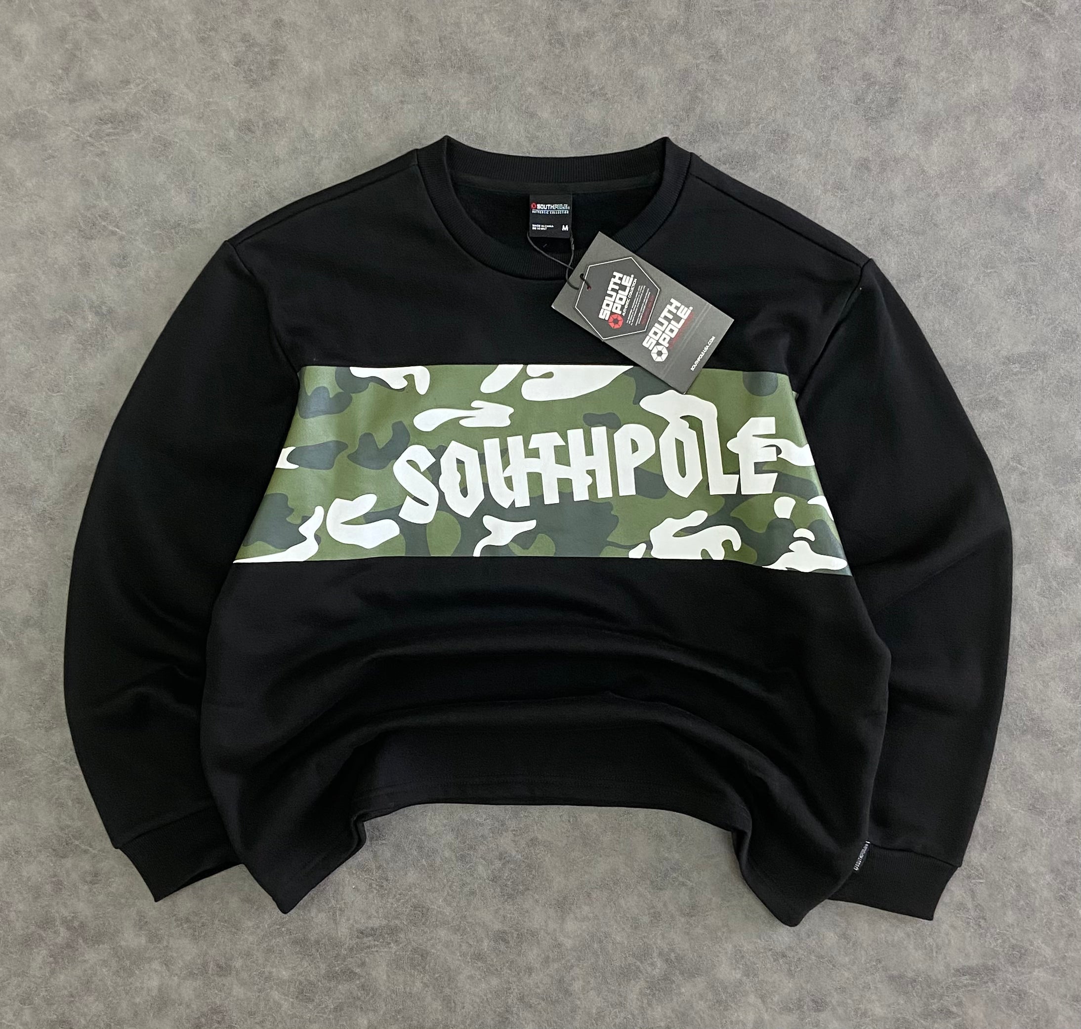 South Pole Camo Panel Crewnwck