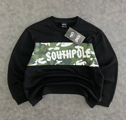 South Pole Camo Panel Crewnwck