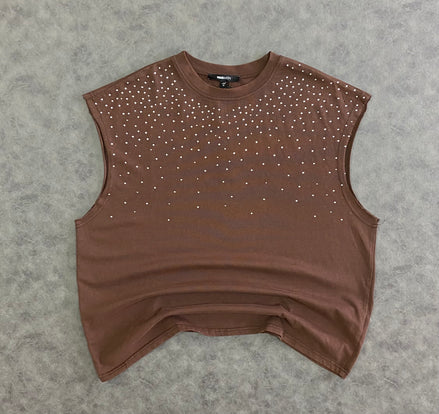Embellished Stone Muscle T-Shir