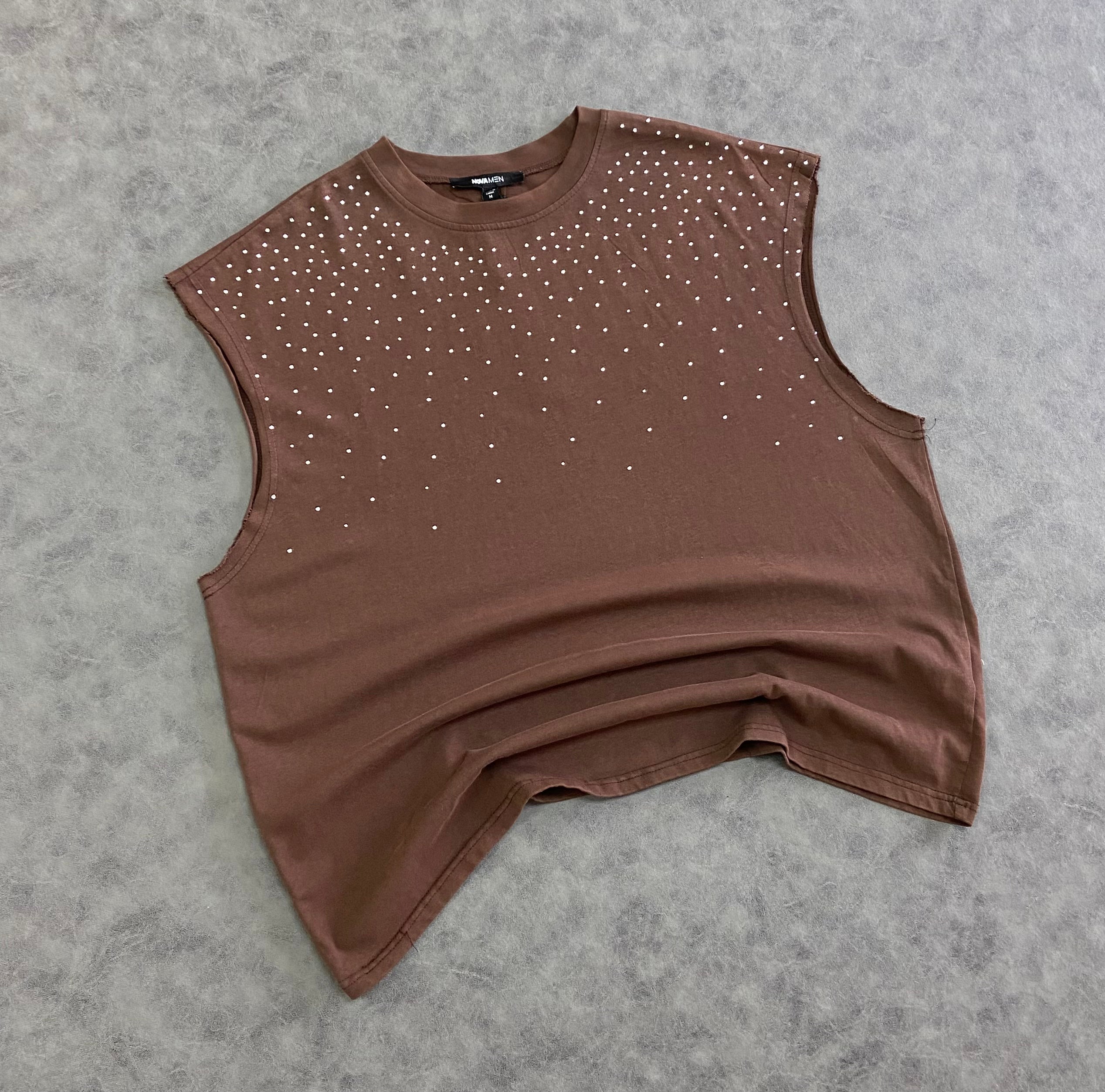 Embellished Stone Muscle T-Shir