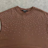 Embellished Stone Muscle T-Shir