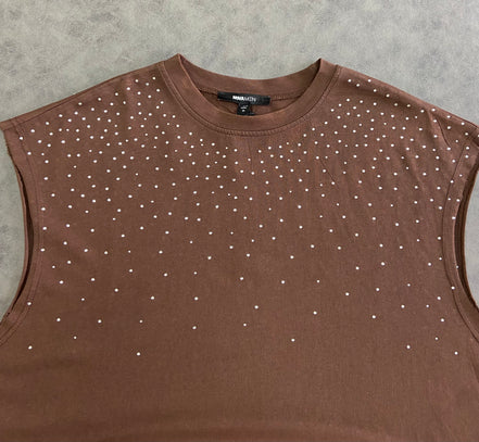 Embellished Stone Muscle T-Shir