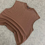 Embellished Stone Muscle T-Shir