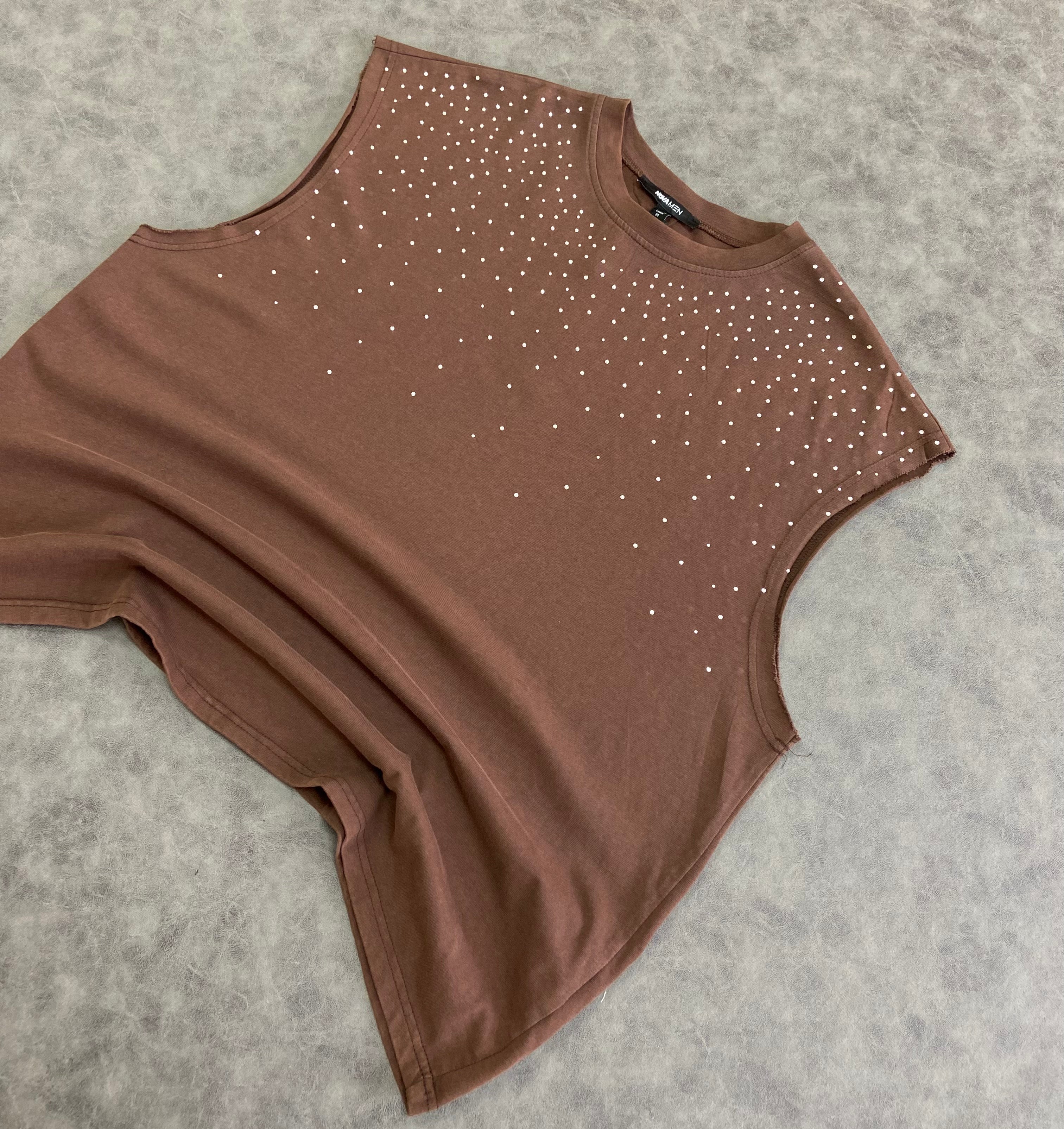 Embellished Stone Muscle T-Shir