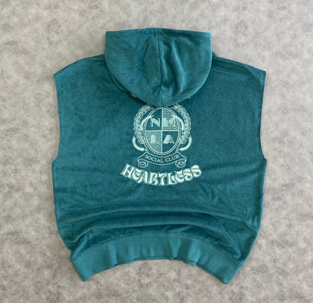 Chateau Terry Embroidered Sleeveless Hoodie