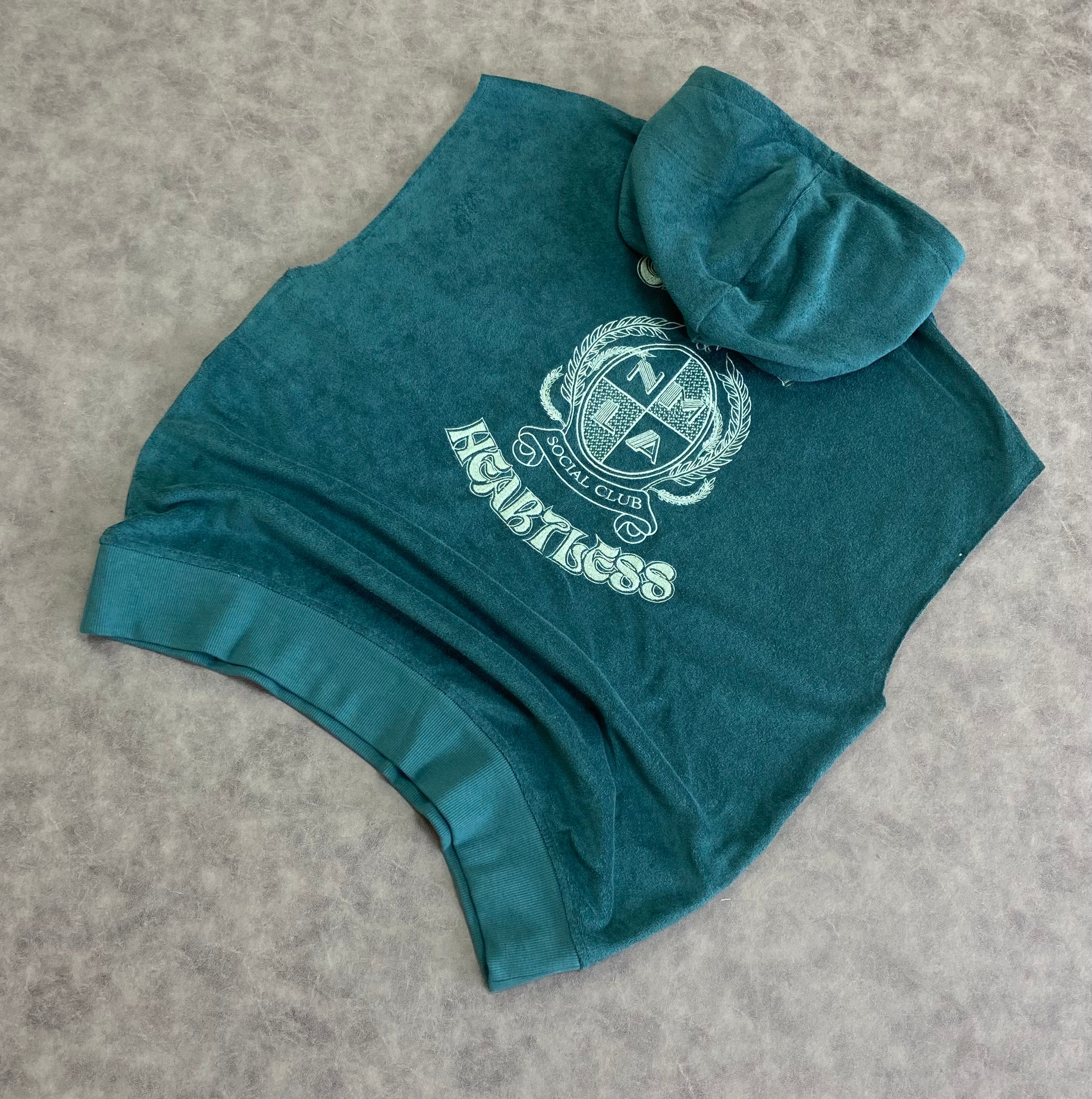 Chateau Terry Embroidered Sleeveless Hoodie