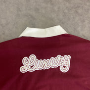 Luxury Pear l Embellished Polo Oversized  t-Shirt