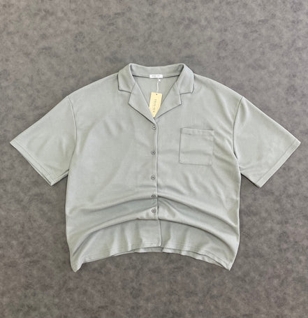 Ekouaer Texture Wafle Button Shirt