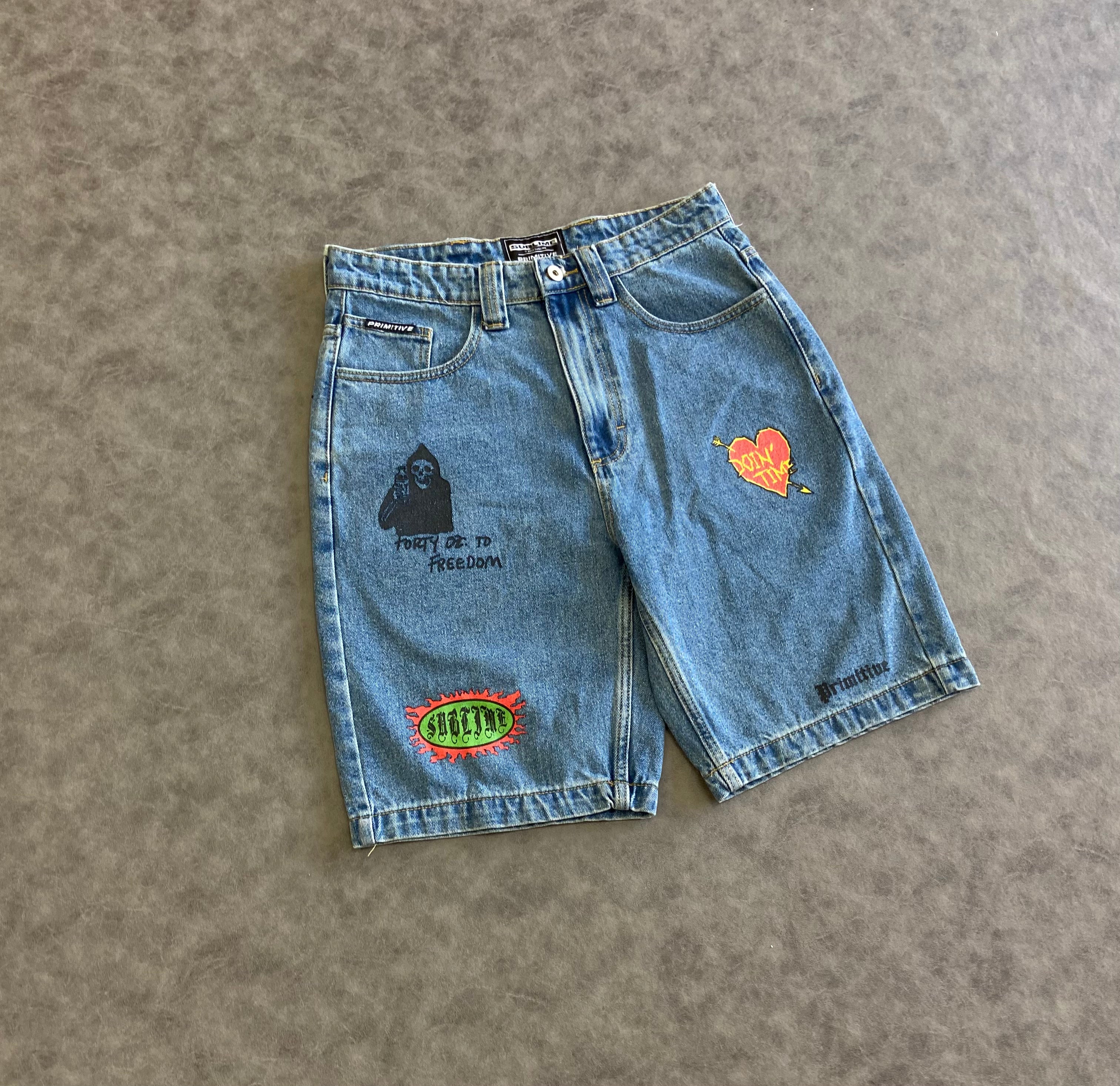 Primitive X Sublime BoardWalk Denim Short