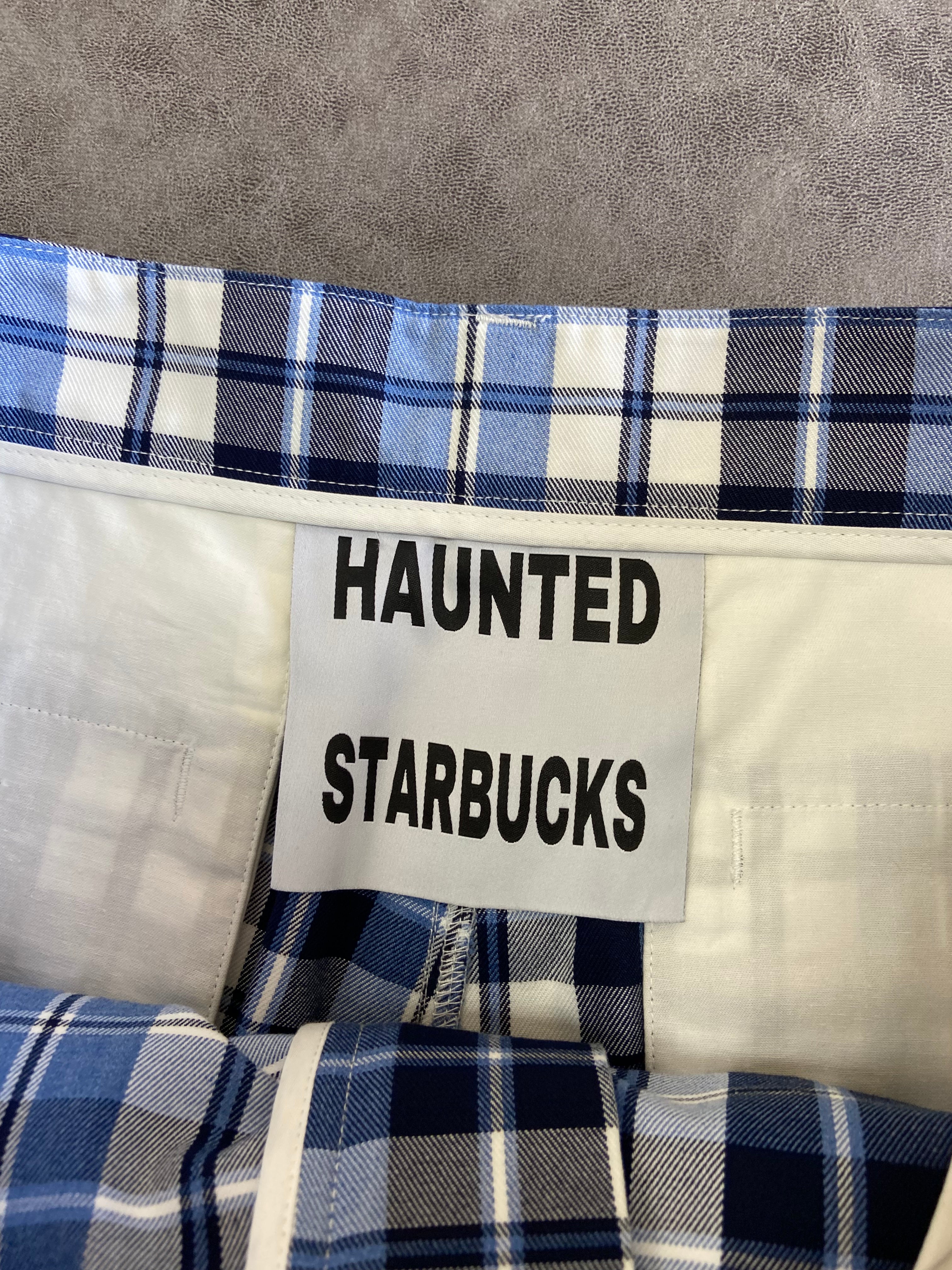 Haunted StarBucks Plaid Cargo Shorts