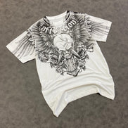 AFFLICTION CROSSED OVER T-SHIRT