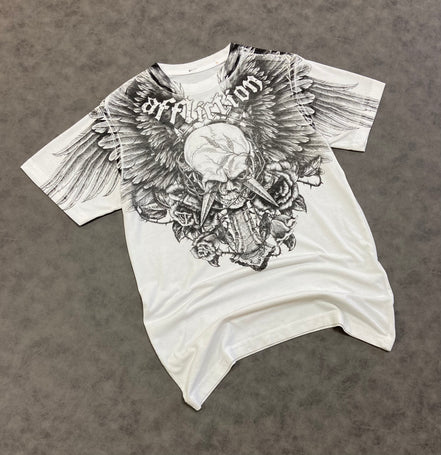 AFFLICTION CROSSED OVER T-SHIRT
