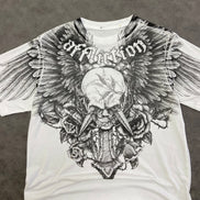 AFFLICTION CROSSED OVER T-SHIRT