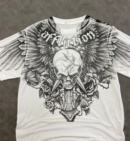 AFFLICTION CROSSED OVER T-SHIRT