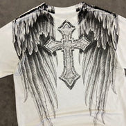 AFFLICTION CROSSED OVER T-SHIRT