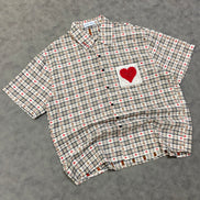Aelfric Eden CROCHET HEART POCKET PLAID SHIRT