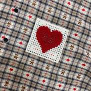 Aelfric Eden CROCHET HEART POCKET PLAID SHIRT