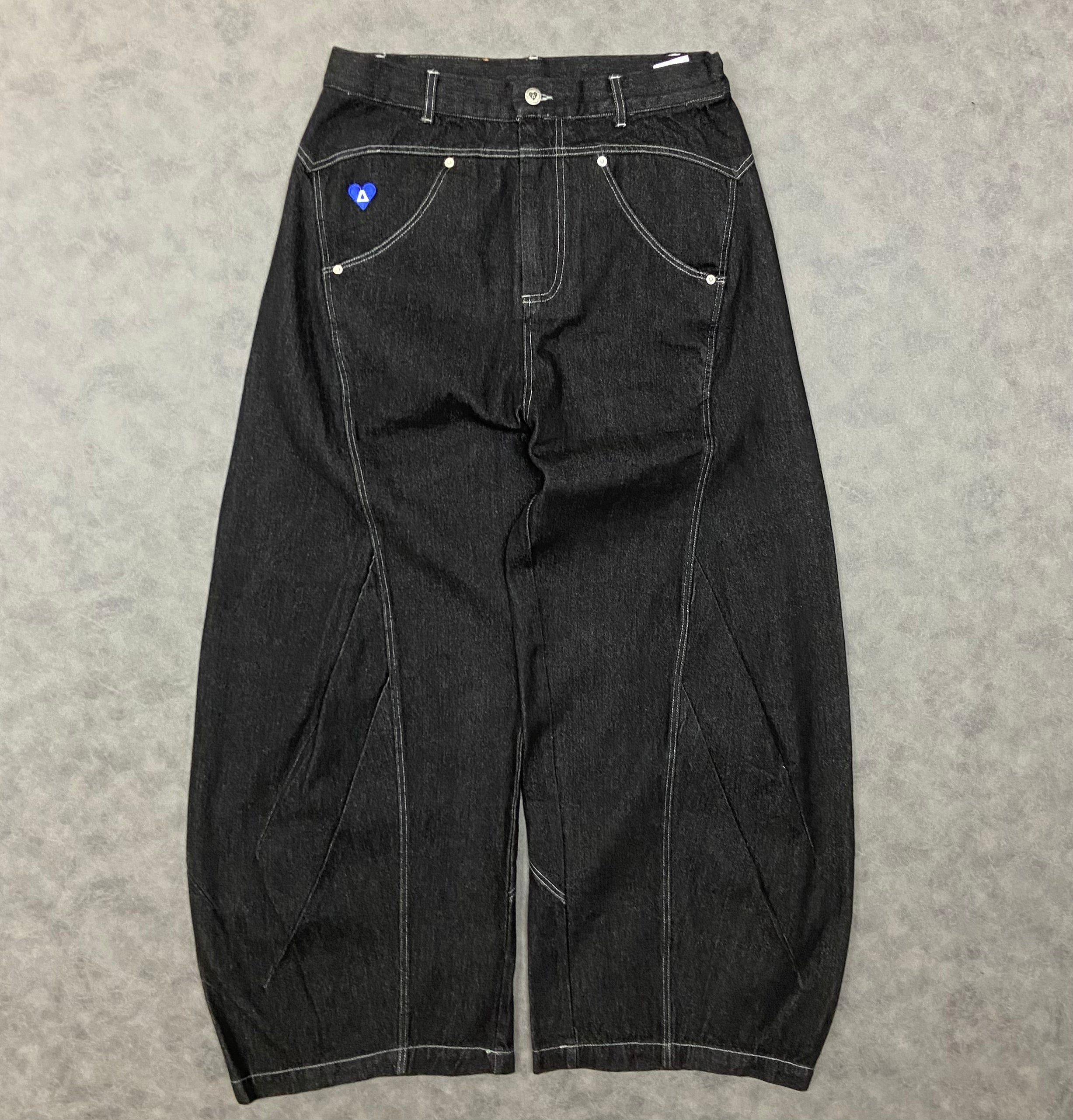 Aelfric Eden Wrinkle Seam Super Baaggy Barrel Unisex  Jeans