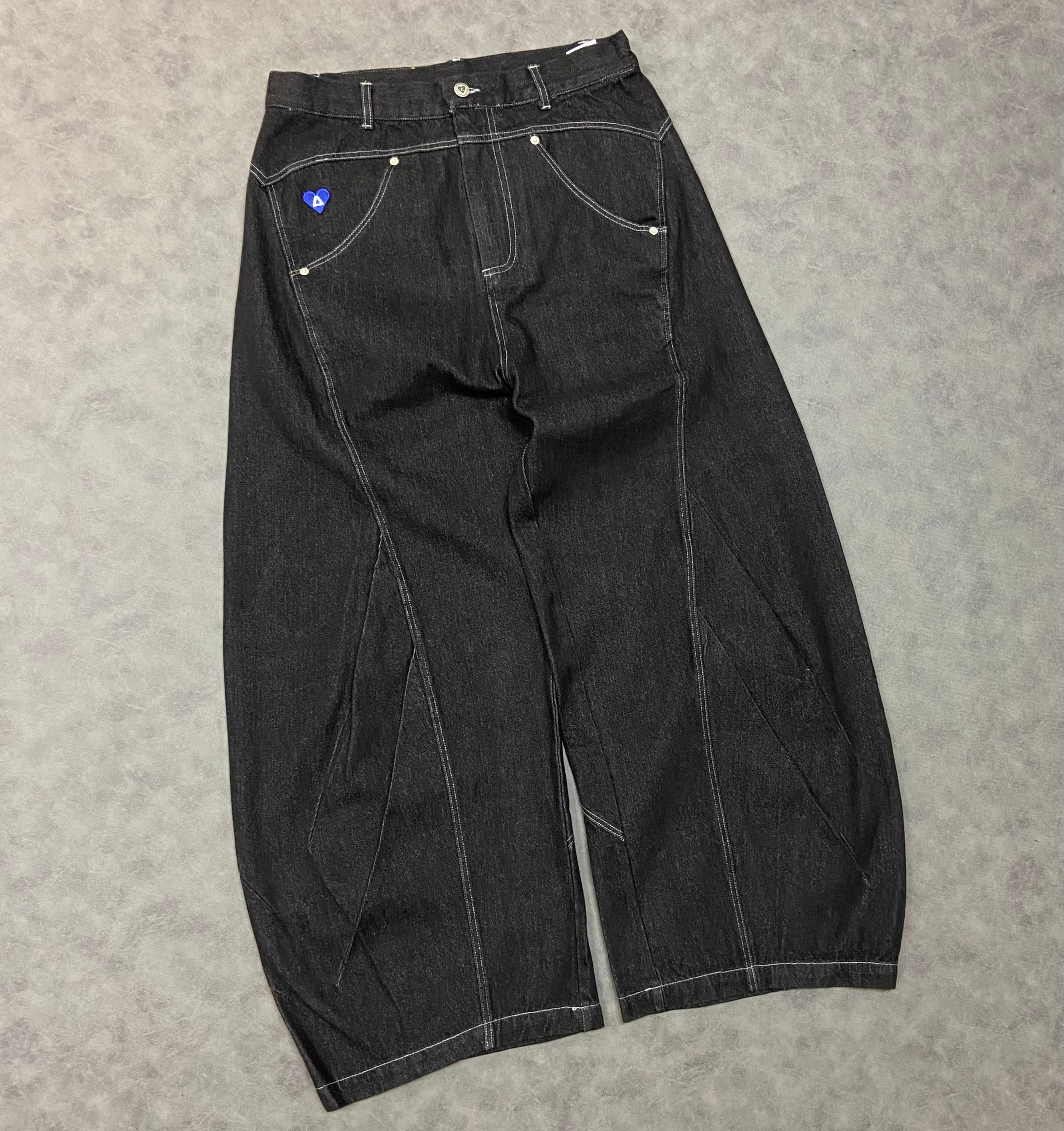 Aelfric Eden Wrinkle Seam Super Baaggy Barrel Unisex  Jeans