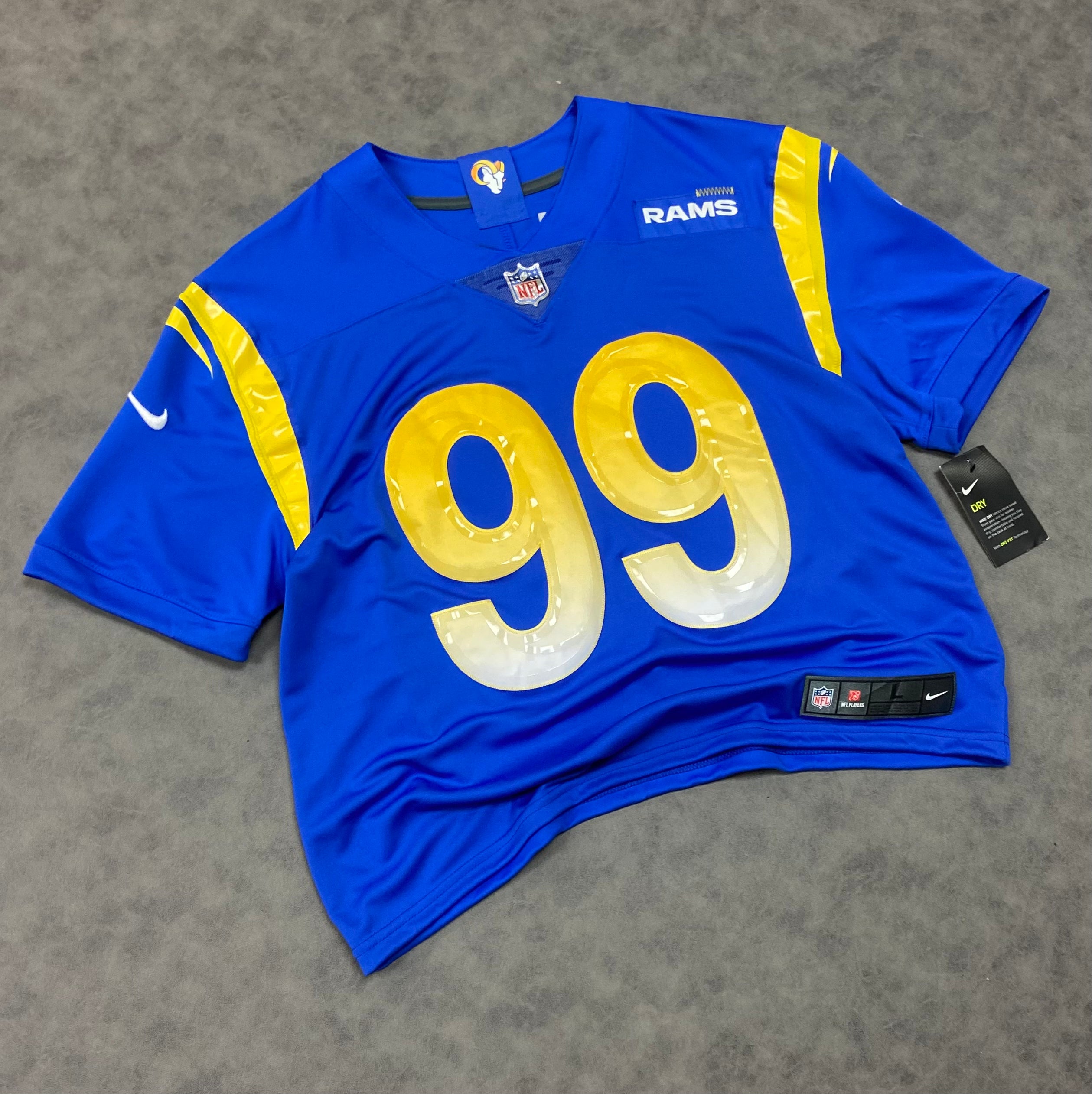 Nike NFL Los Angeles Rams Aron Donald Boxy Fit Jersey