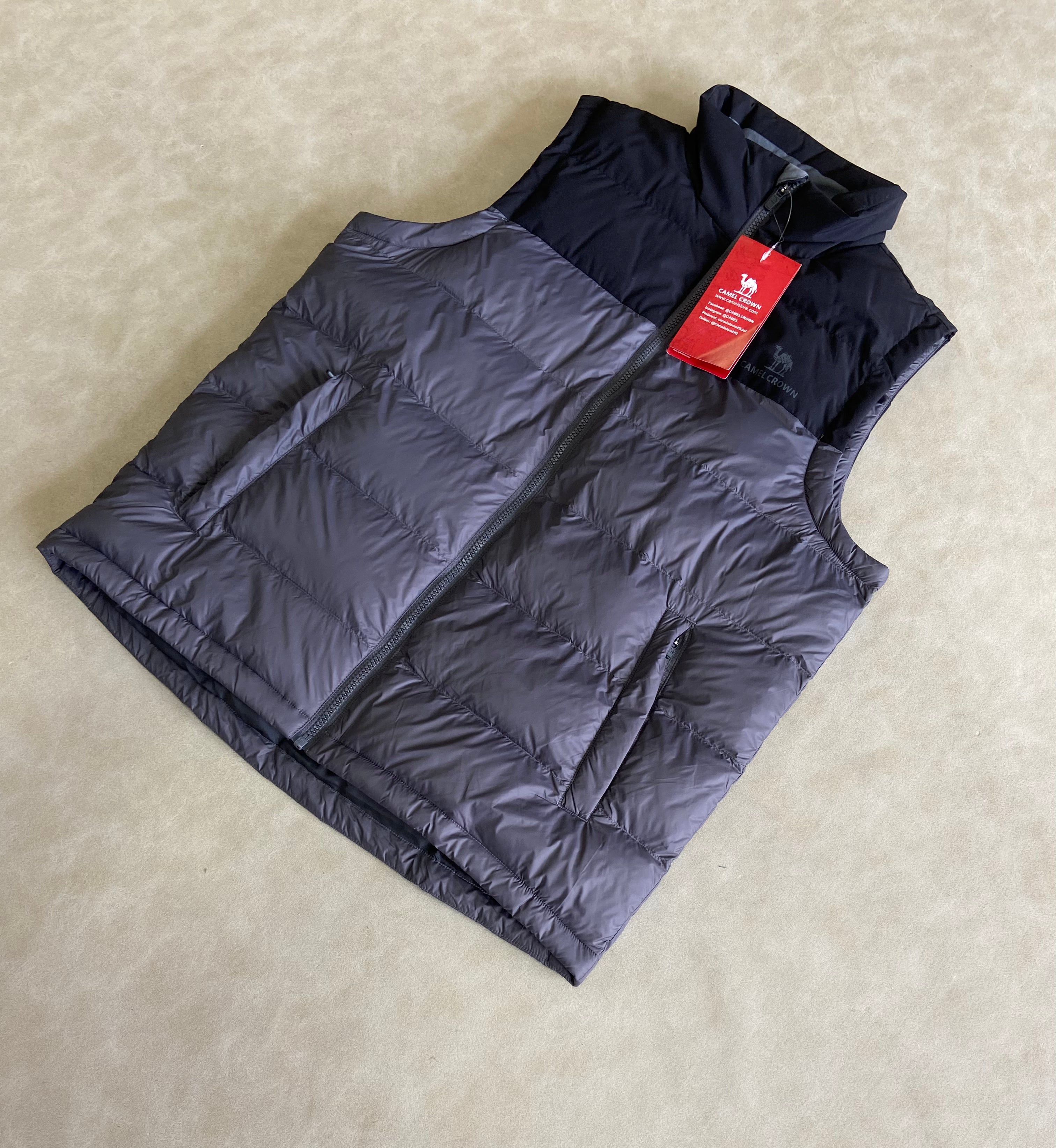 Camel Crown Warm Hiking Vest Quilted Puffer Winter Gilett