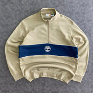 Timberland Cut-and-Sew Quarter Zip Crewneck