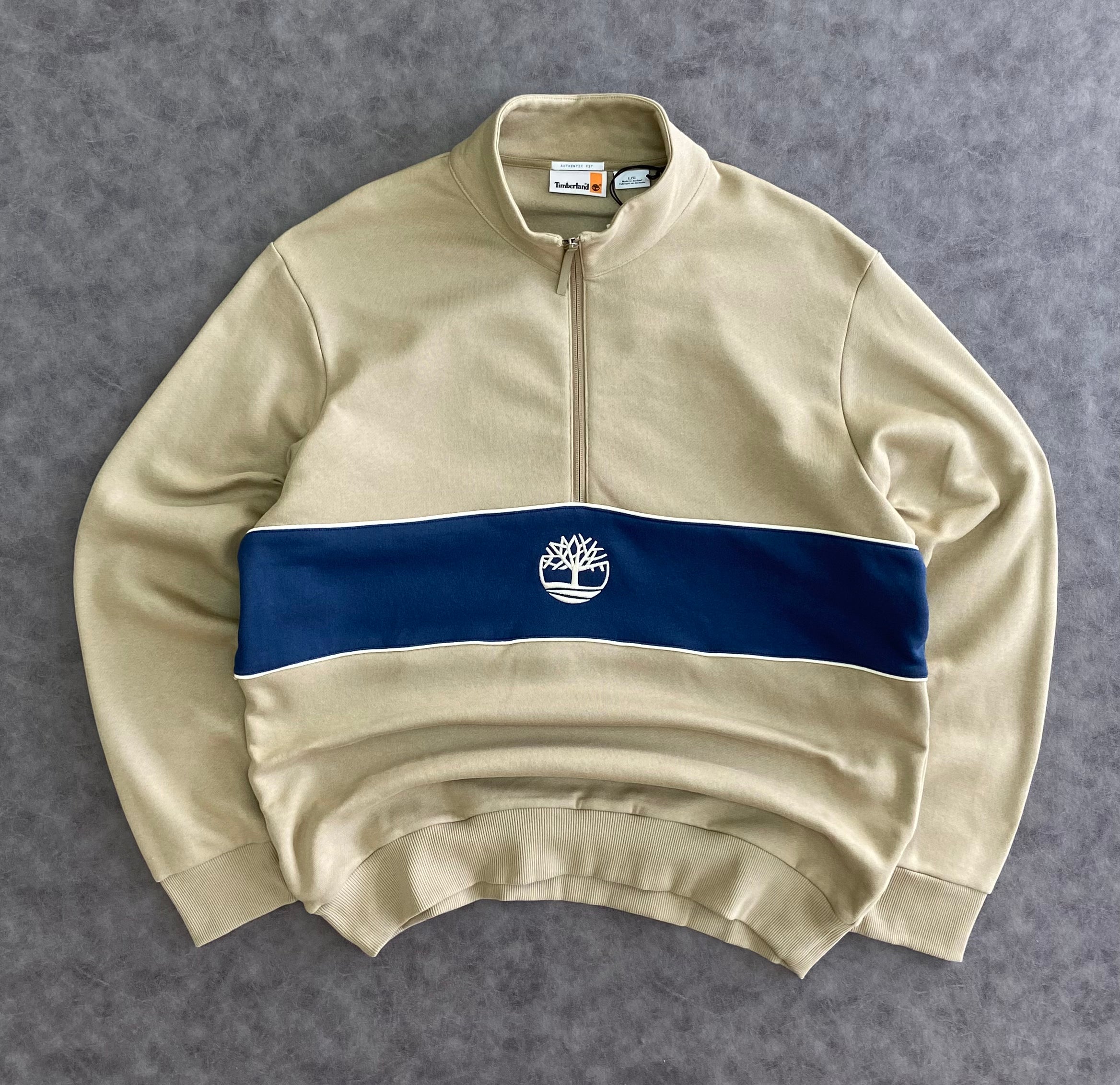 Timberland Cut-and-Sew Quarter Zip Crewneck