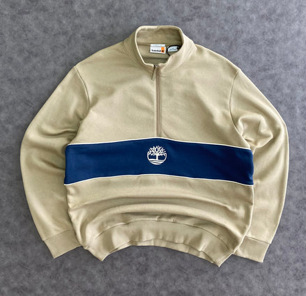 Timberland Cut-and-Sew Quarter Zip Crewneck