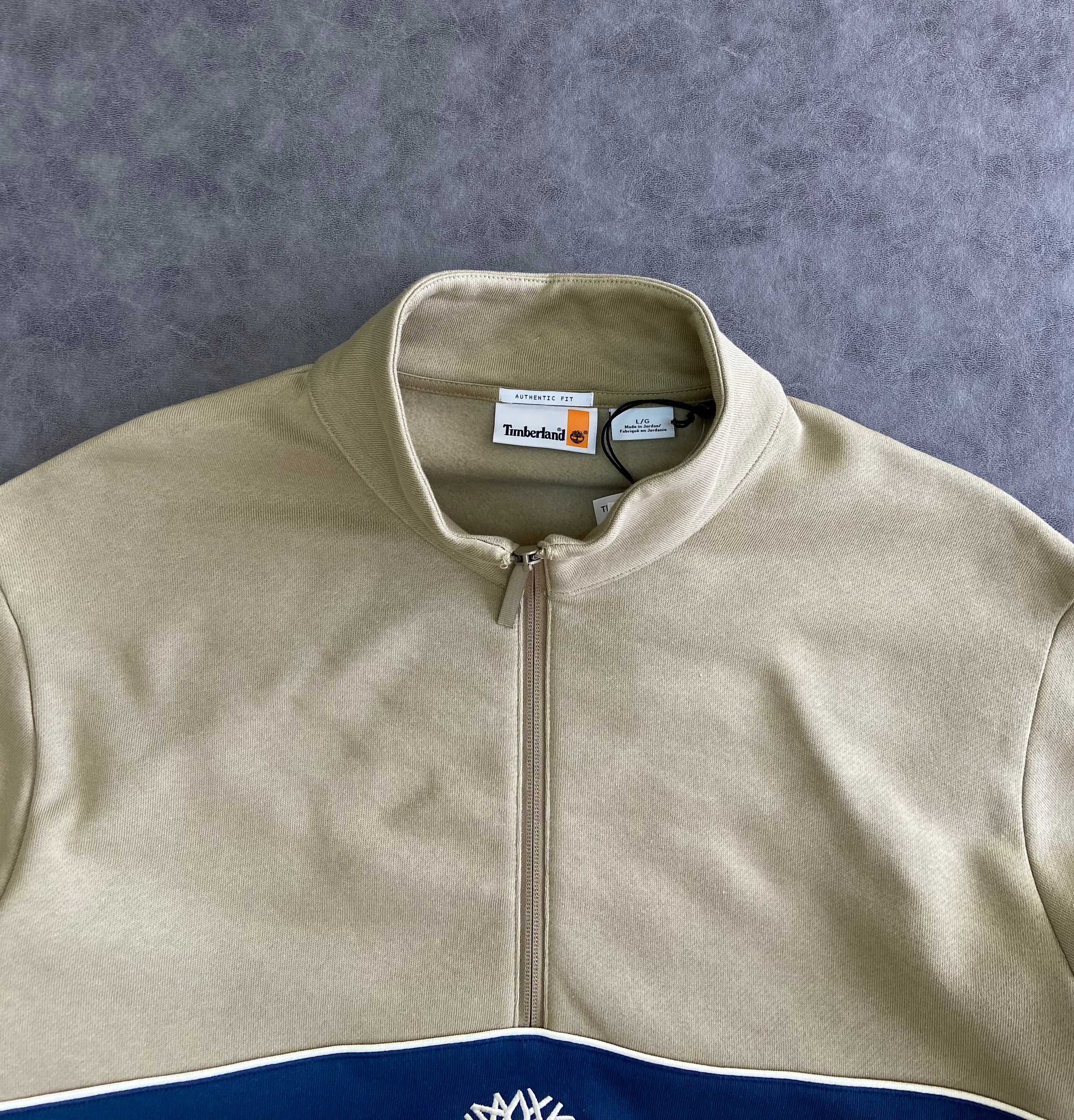 Timberland Cut-and-Sew Quarter Zip Crewneck