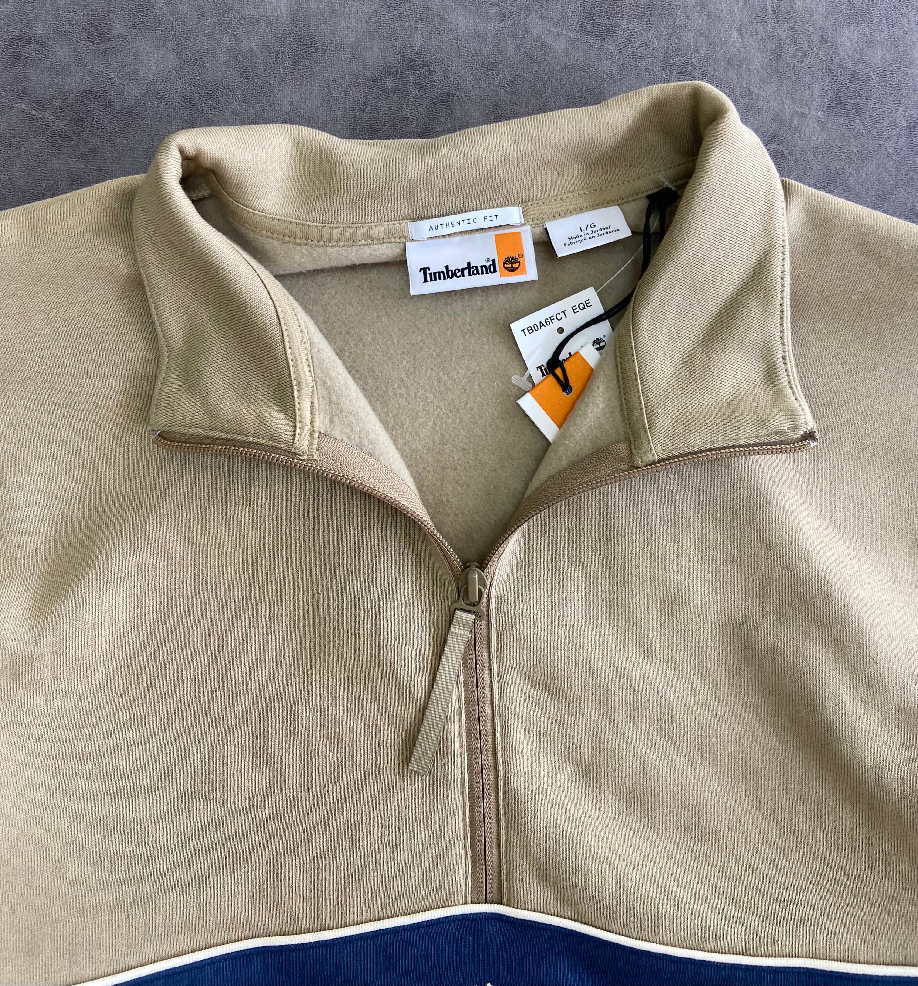 Timberland Cut-and-Sew Quarter Zip Crewneck
