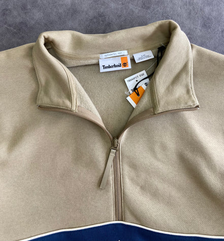 Timberland Cut-and-Sew Quarter Zip Crewneck