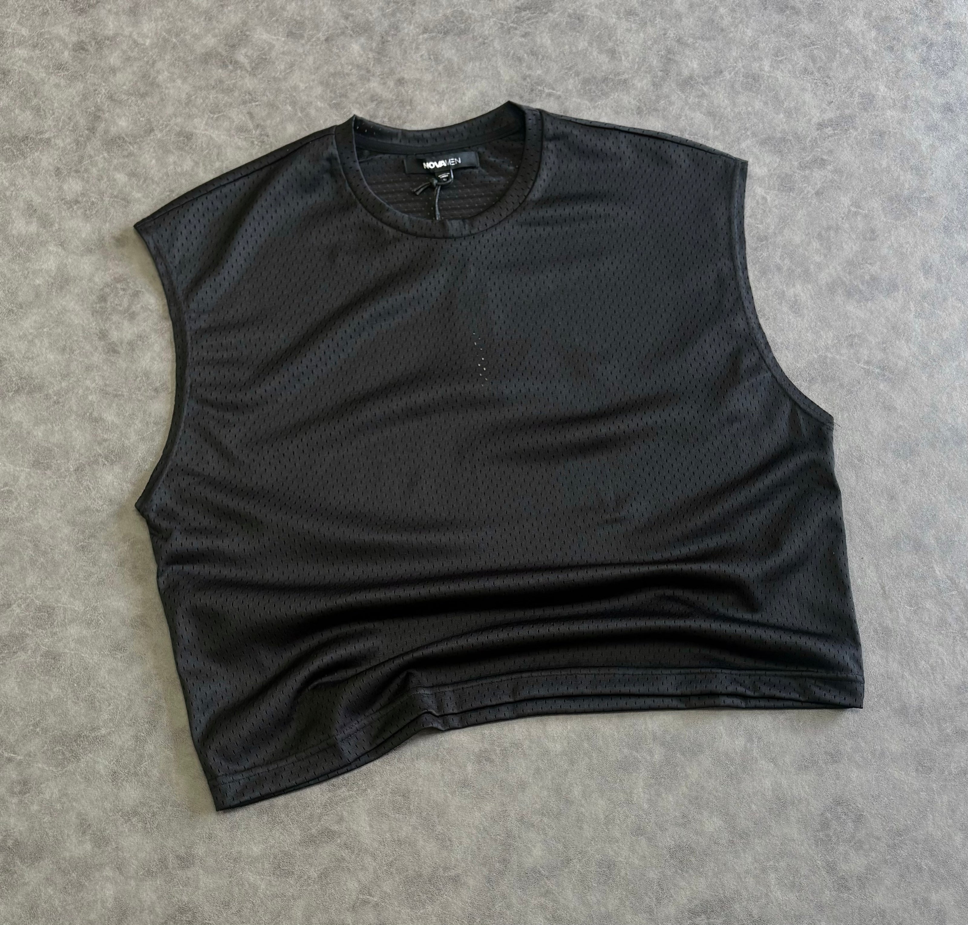 Boxy Sleeveless Muscle T-shirt