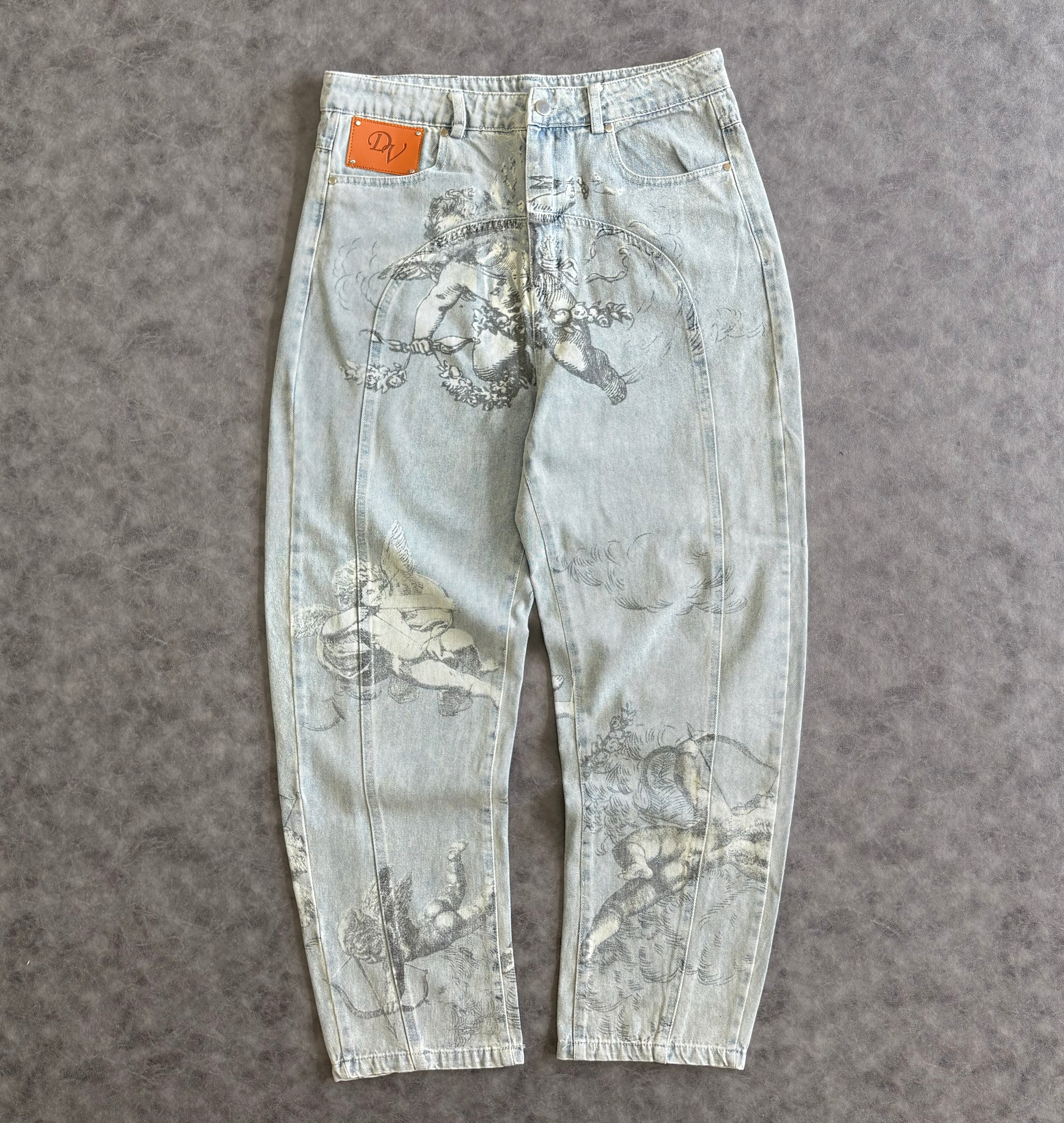 Y2K Retro Baggy Trendy Cupid Angel American Hip Hop Pants