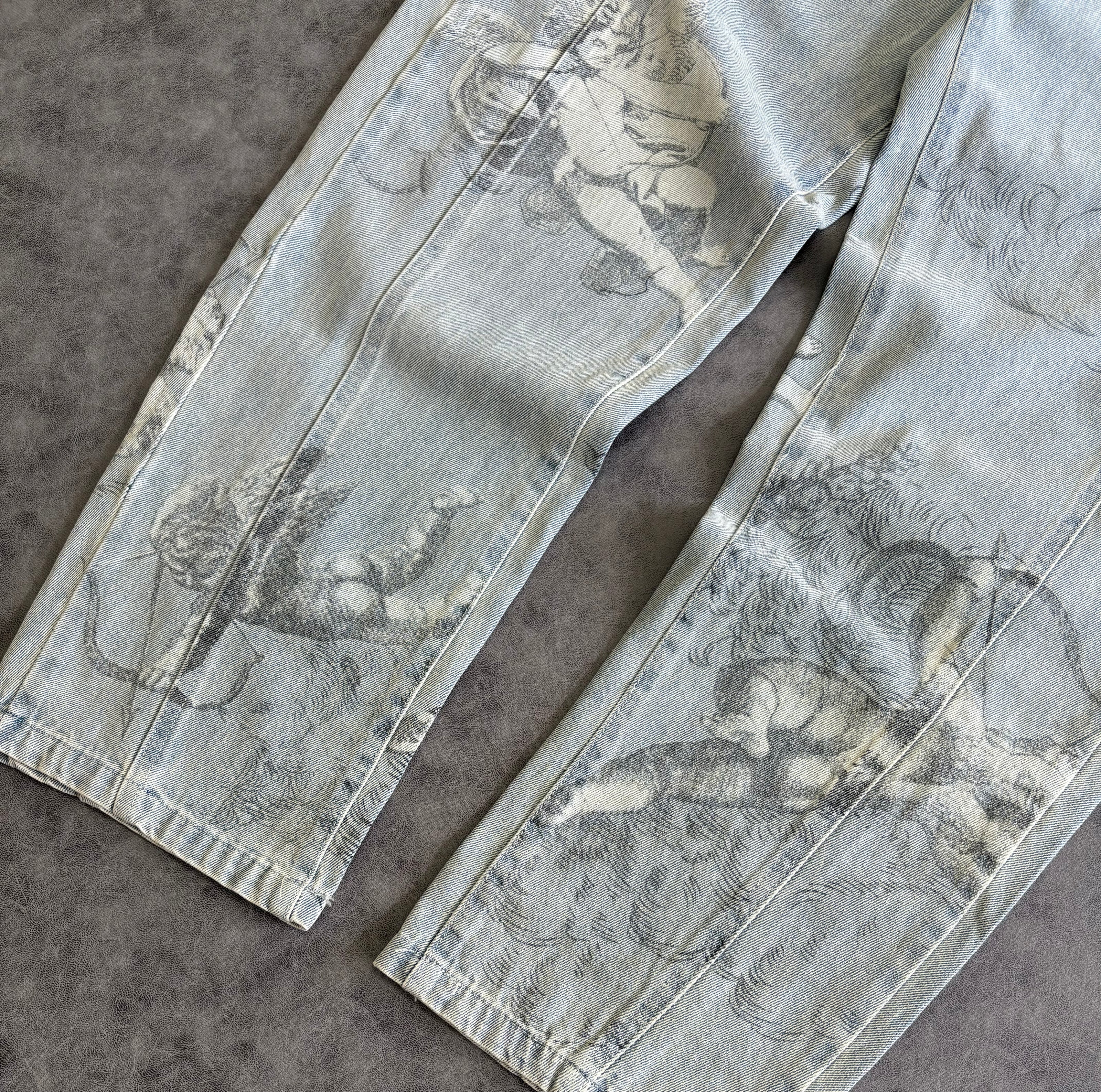 Y2K Retro Baggy Trendy Cupid Angel American Hip Hop Pants