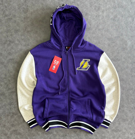 Ultra Game Lakers The Rim Zip Up Hoodie