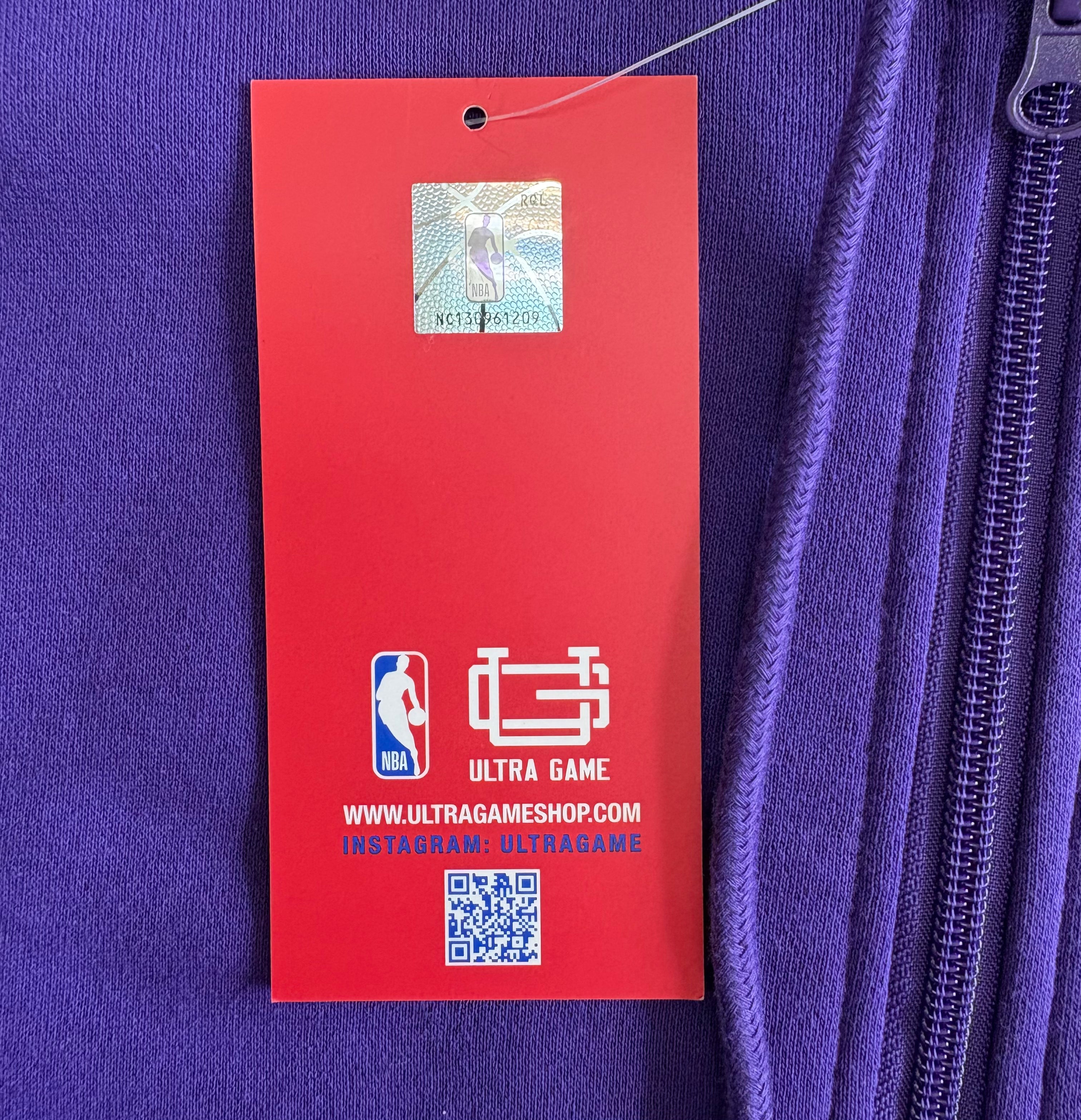 Ultra Game Lakers The Rim Zip Up Hoodie