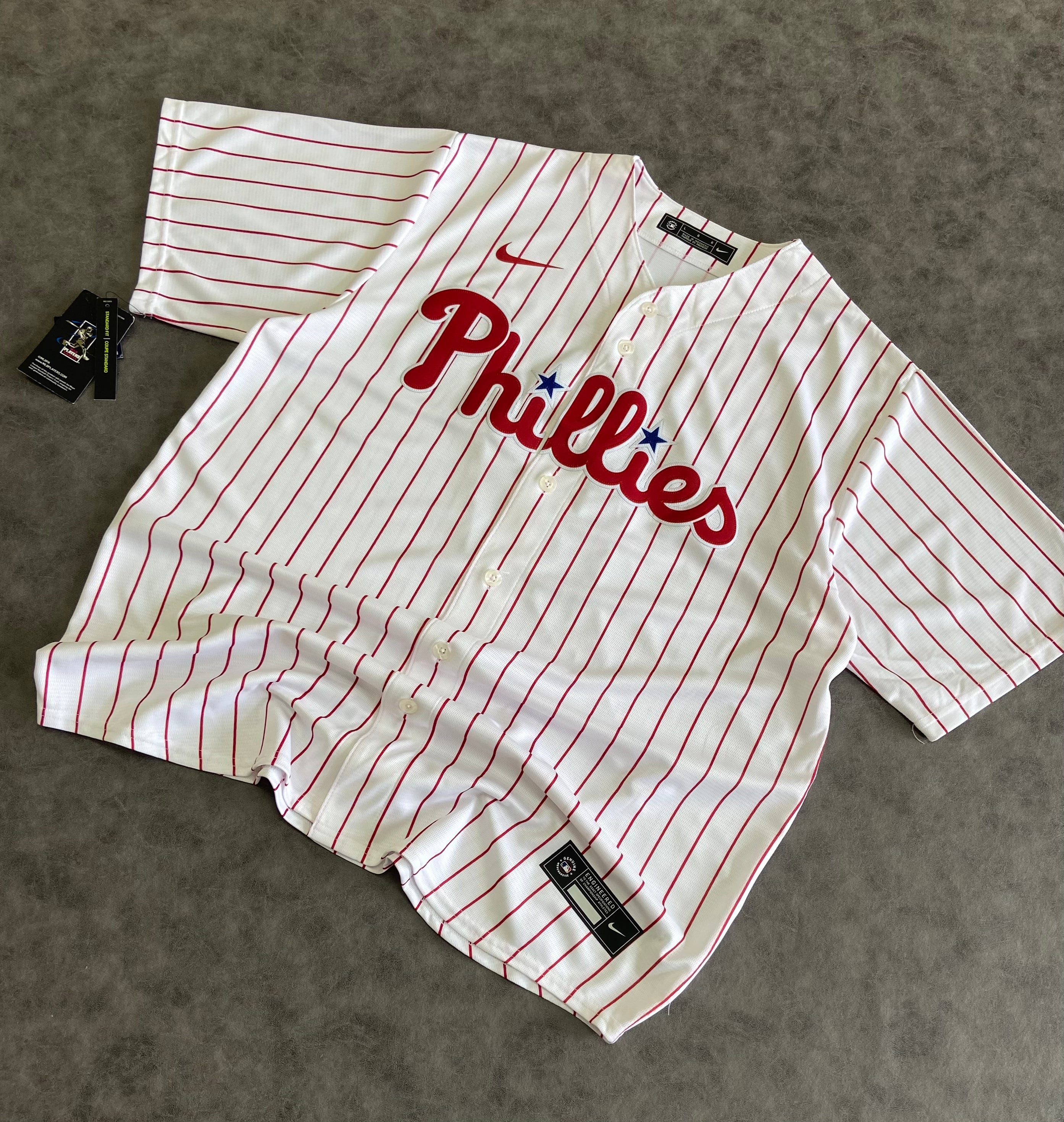Nike Phillies Hoskins 17 Baseball Jersey