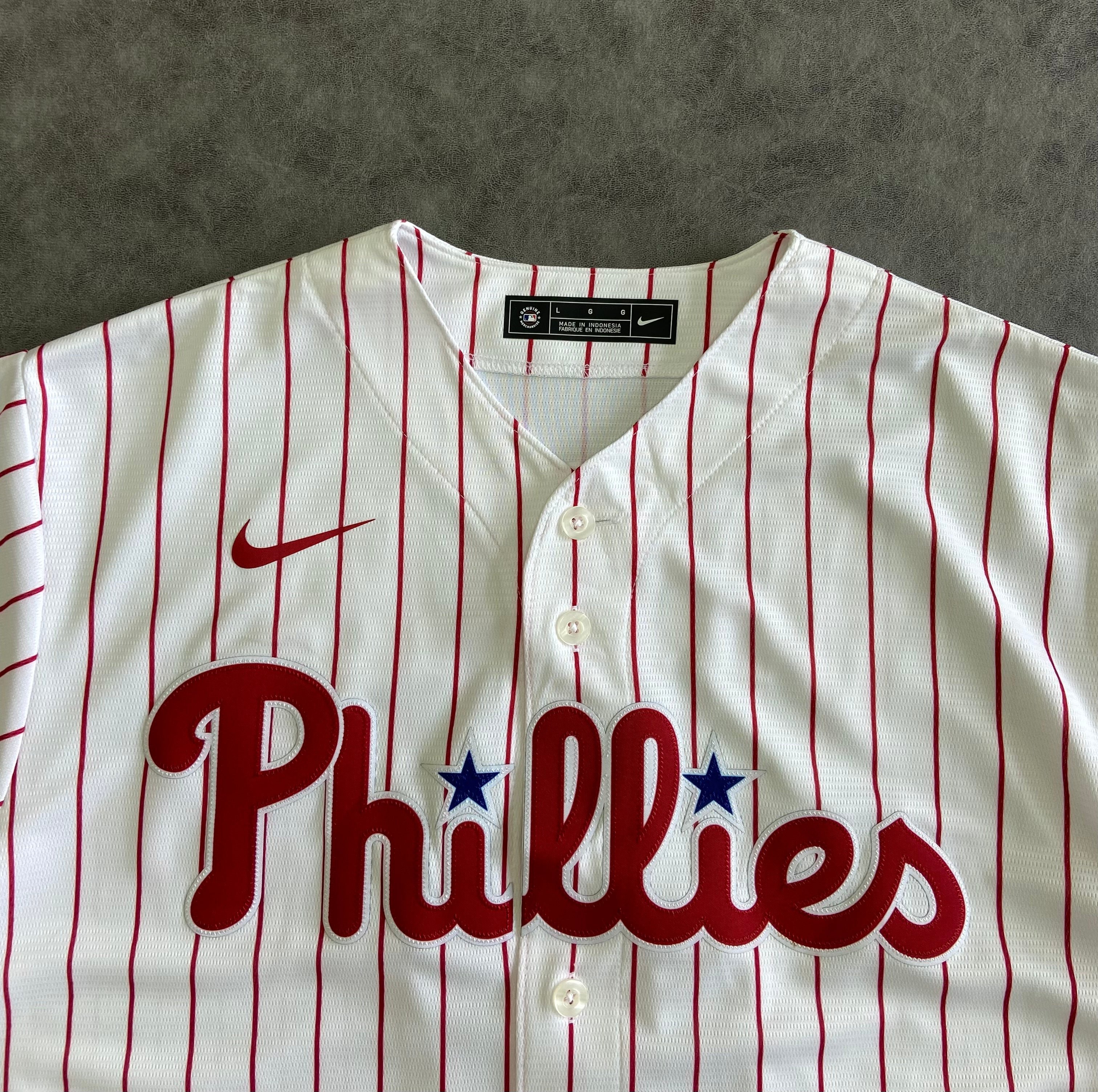 Nike Phillies Hoskins 17 Baseball Jersey