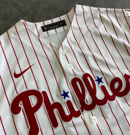Nike Phillies Hoskins 17 Baseball Jersey