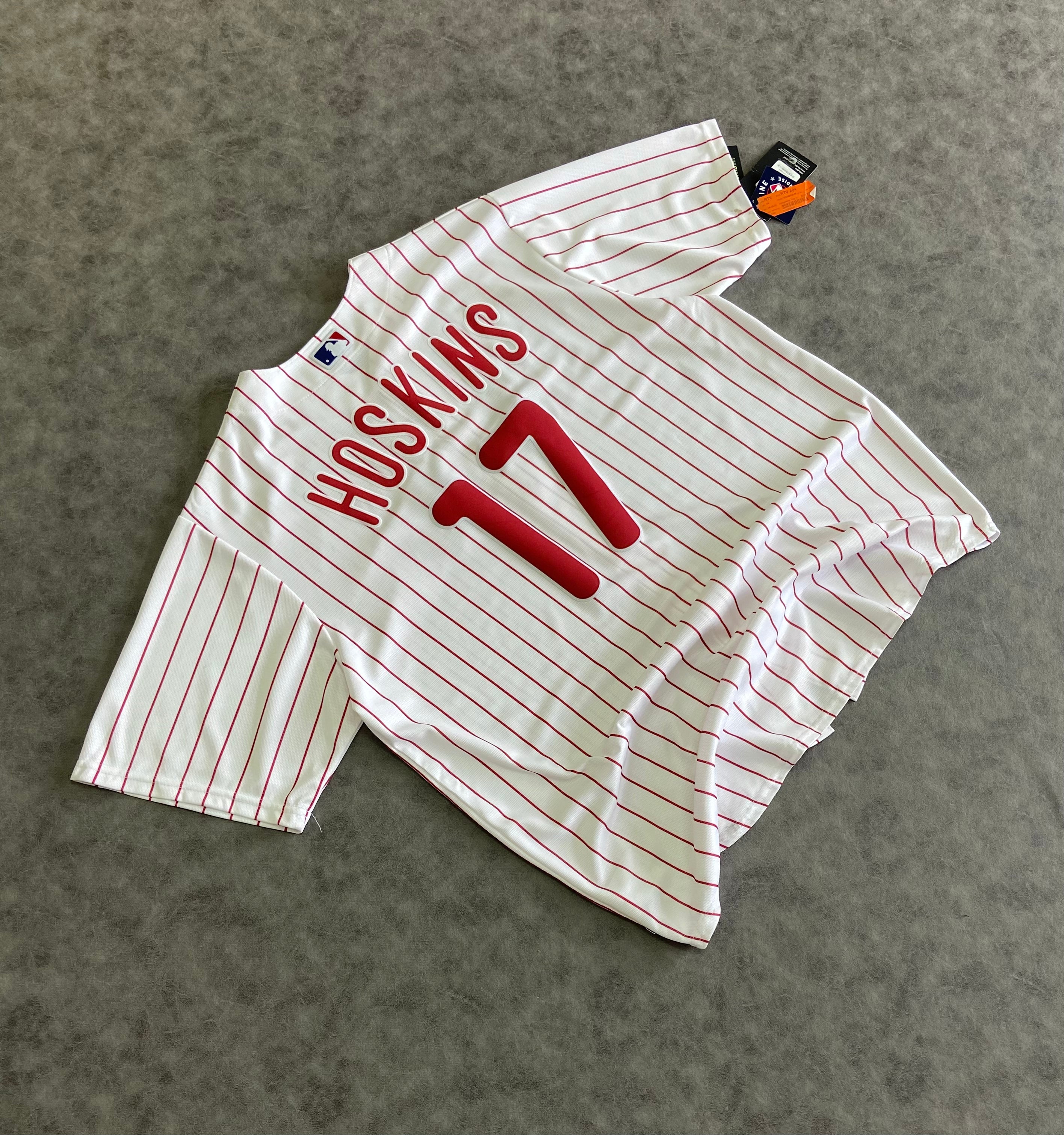 Nike Phillies Hoskins 17 Baseball Jersey